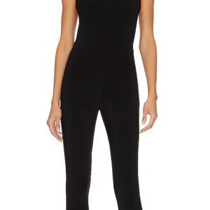 Norma Kamali Black Turtleneck Jumpsuit with Footie 40, L